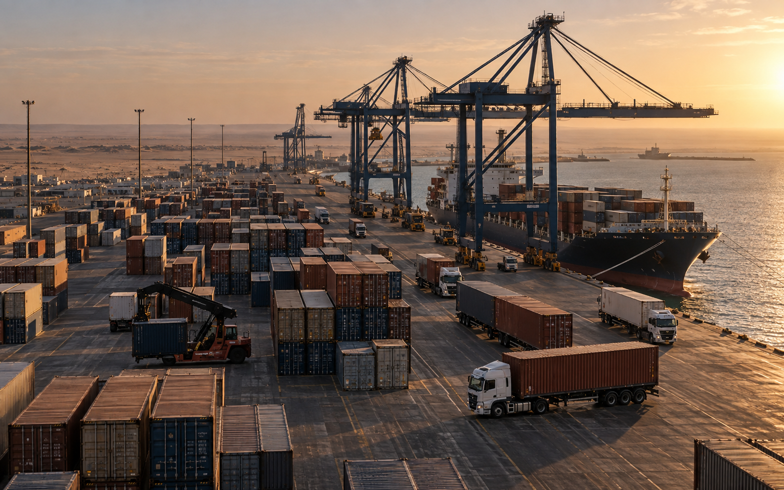 Illustrative container port operation